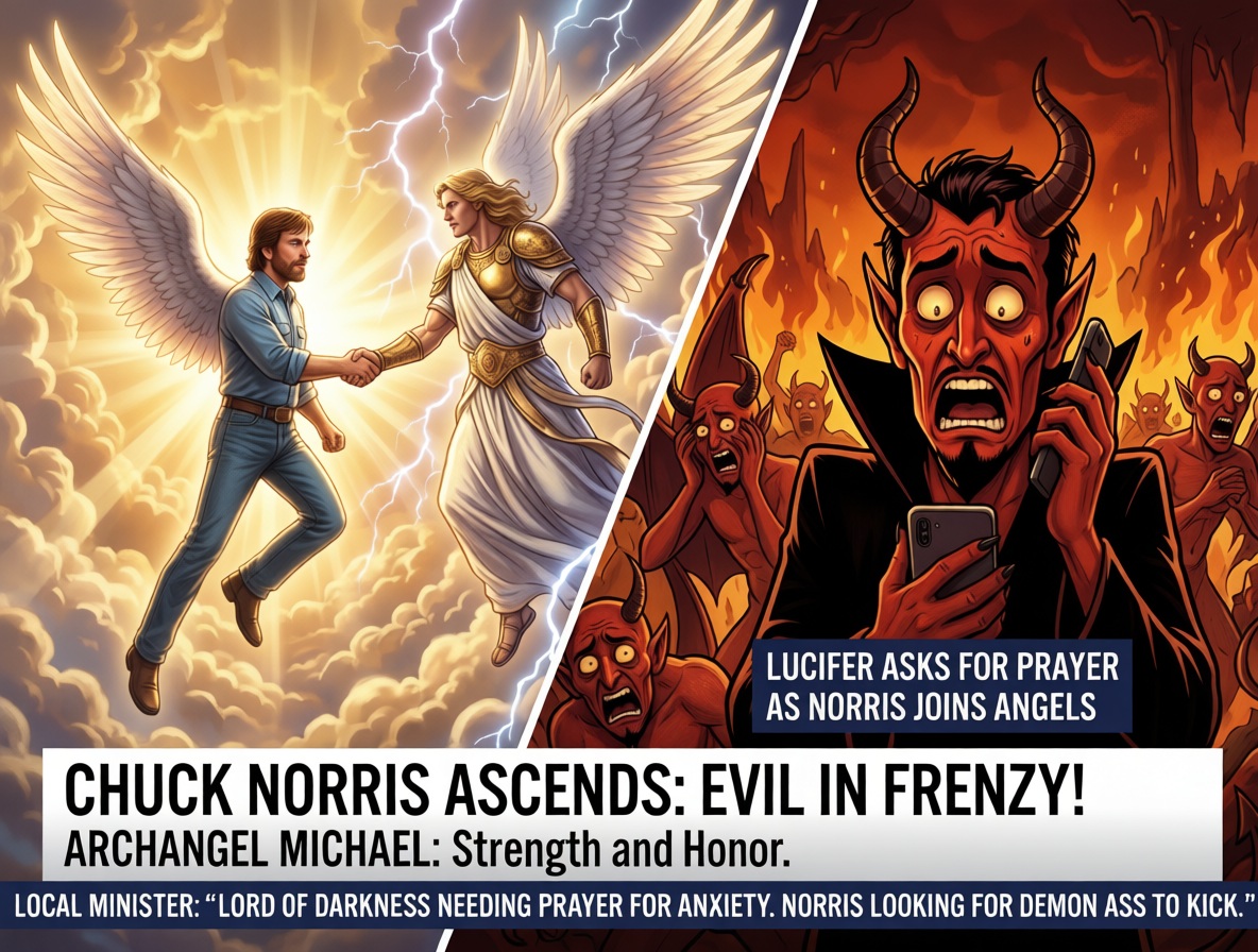 Armies of Darkness Surrender in Fear, Learn Chuck Norris Has Joined Angelic Forces