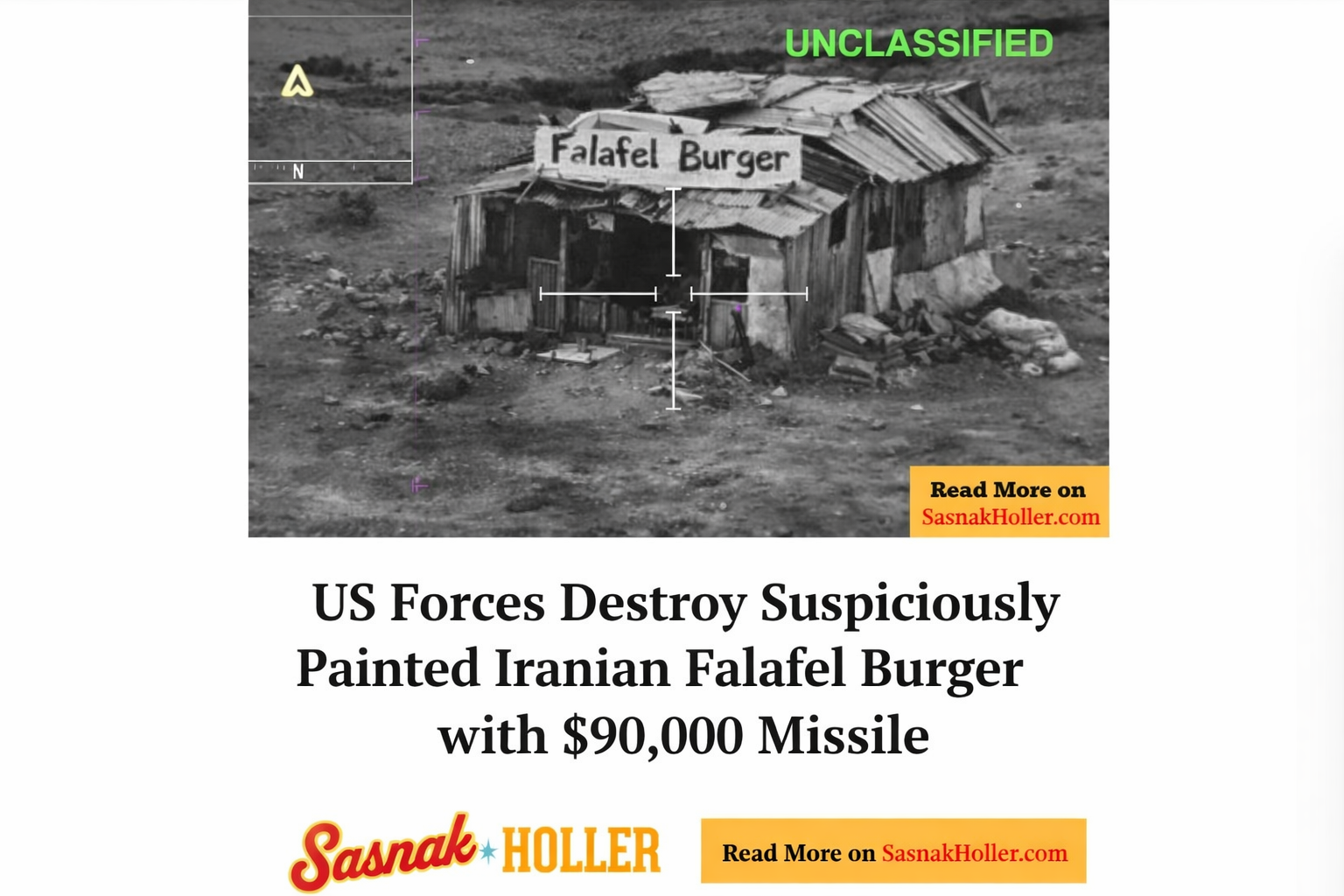 US Forces Destroy Suspiciously Painted Iranian Falafel Burger with $90,000 Missile