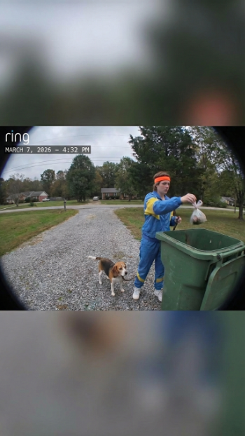 CAUGHT:  Neighbor Walking Dog Caught Throwing Poo Bag in Trash Bin